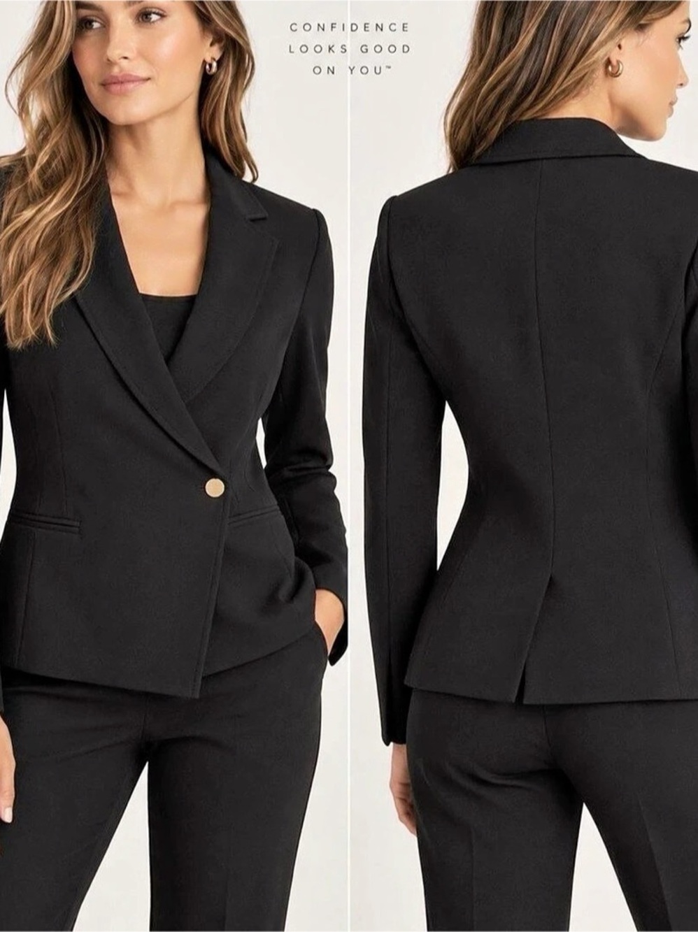 SPANX Perfect Asym Tailored Blazer Black Medium